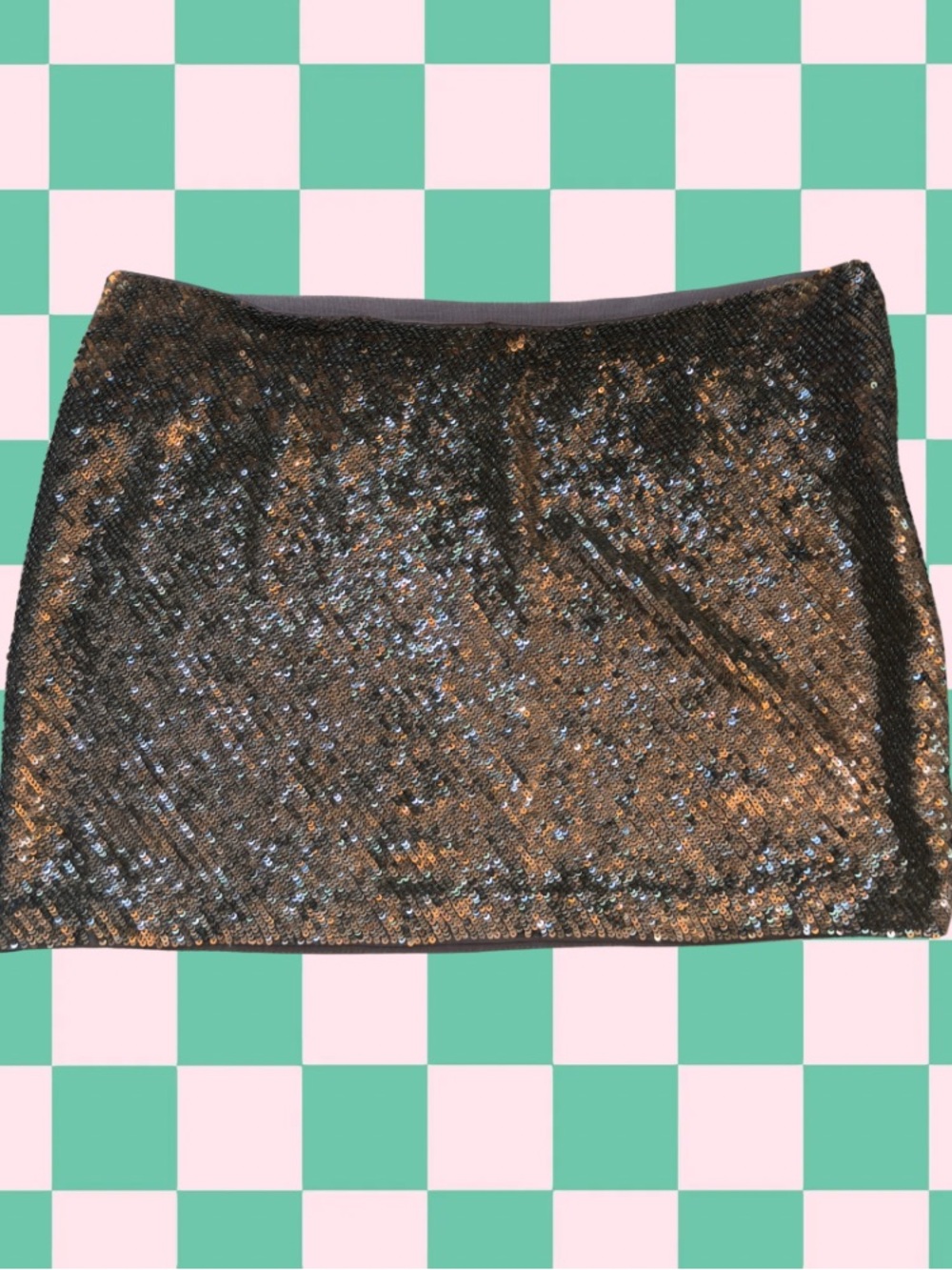 Haute Hippie Chocolate Brown Sequin Mini Skirt